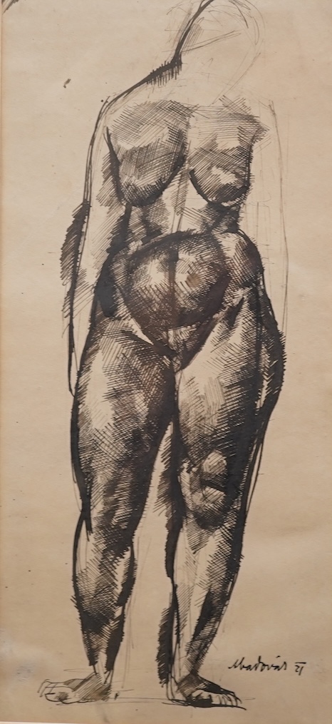 Vilmos Aba-Novák, Hungarian (1894-1941), Standing Nude
